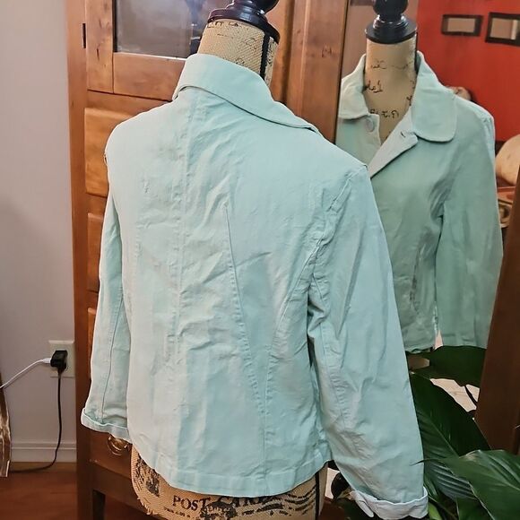 D.F.A. New York Chic Mint Green Jacket size Medium - Picture 7 of 12